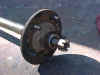 View of 2-piece axle nut.